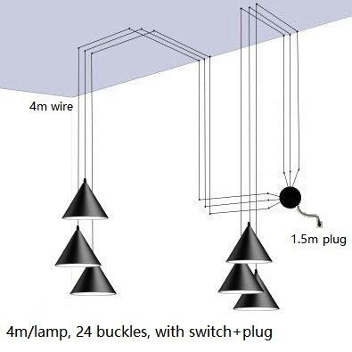 Geometric String Light Hanging Lamp