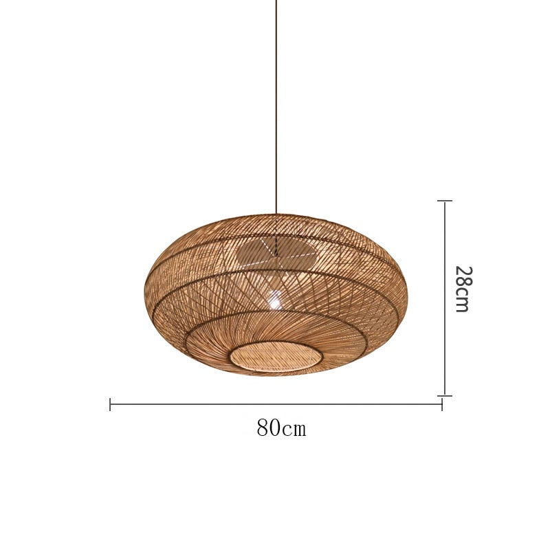 Natural Rattan  Hand-woven Pendant Lamp