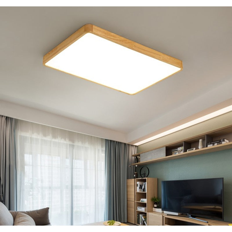 Nordic Wood Ceiling Lamp