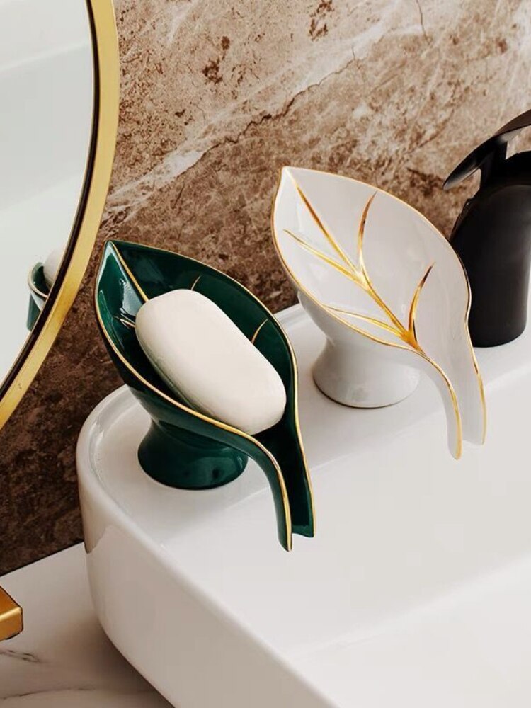 Ceramic Leaf Soap Dish