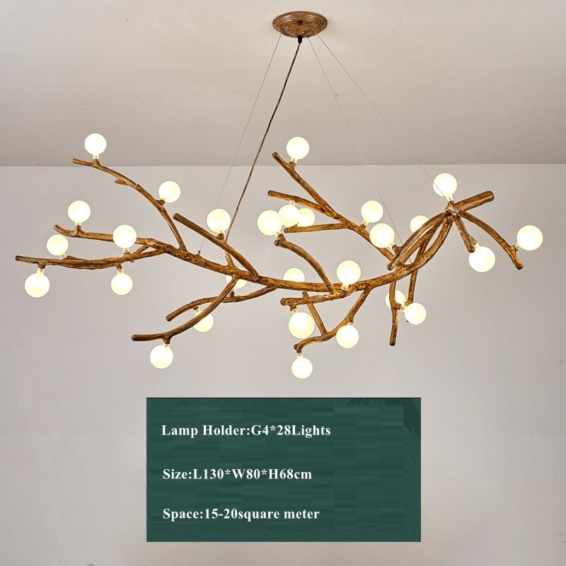 Nordic Retro LED Chandelier Tree Branch