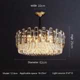 Modern Crystal Luxury Chandelier Golden Lamp