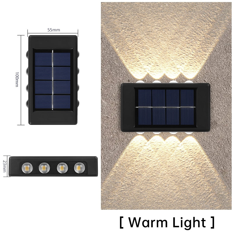 LED Solar Outdoor LED Waterproof Wall Lamps