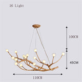 Modern Tree Branch Glass Bubble Lamp