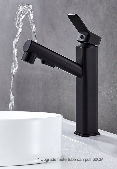 Chrome Pull-out Faucet Bathroom Hot and Cold Wash Head