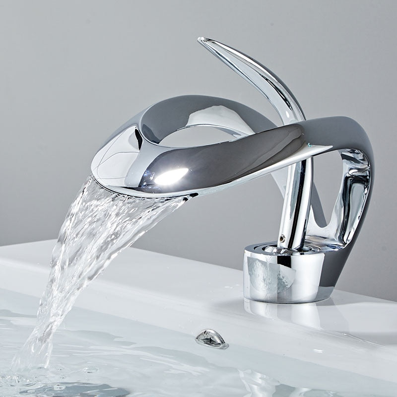 Cobra Snake-Shaped Waterfall Faucet