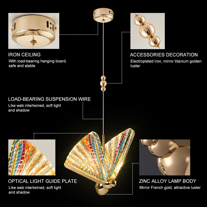 Luxury Butterfly Pendant Lamps