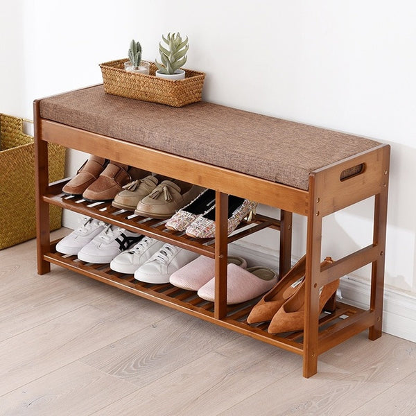 Organizer Design Shoe Rack Small Nordic Bamboo