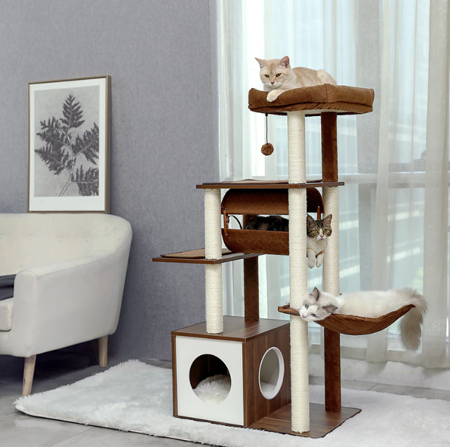 Cat Tree With Hammock And Tunnel