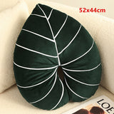 Green Monstera Leaf Throw Pillow