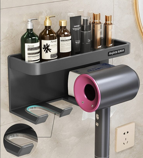Wall Shelf With Support For Hair Dryer