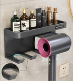 Wall Shelf With Support For Hair Dryer