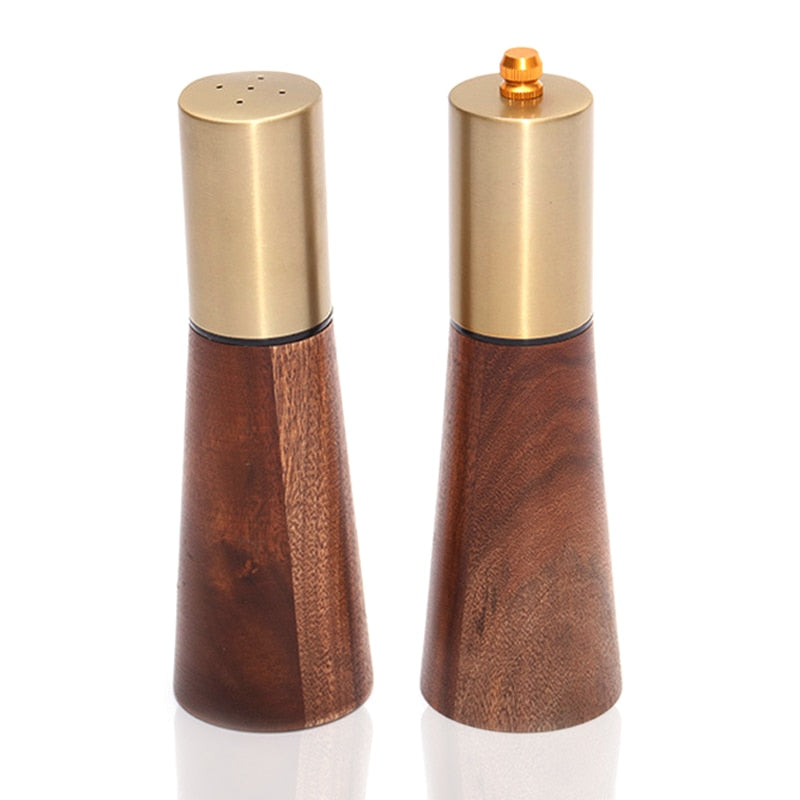 Wood Pepper and Salt Grinder Set