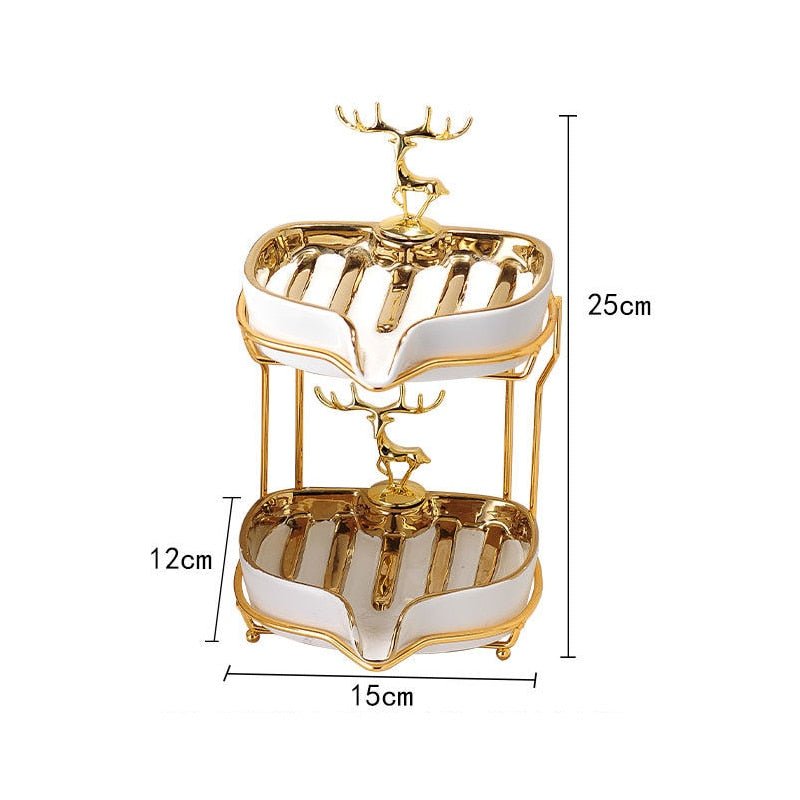 Luxury Double Soap Dish Decorated With Deer