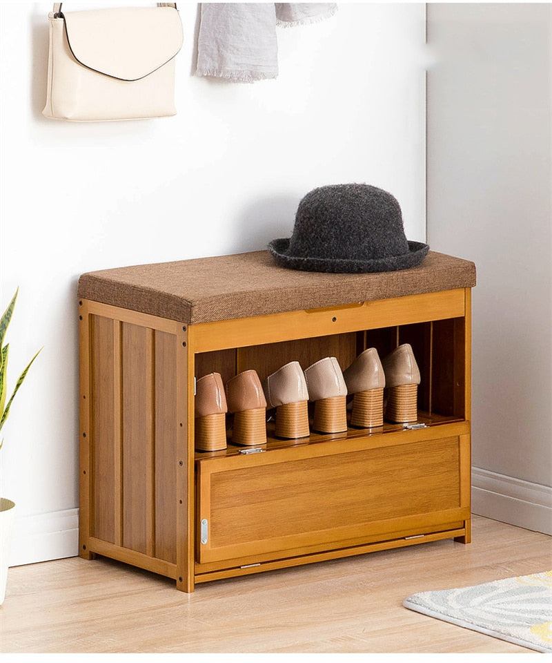 Nordic Solid Wood Changing Shoe Cabinet