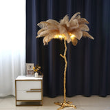 Ostrich Feather Standing Lamp