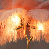 Ostrich Feather Standing Lamp