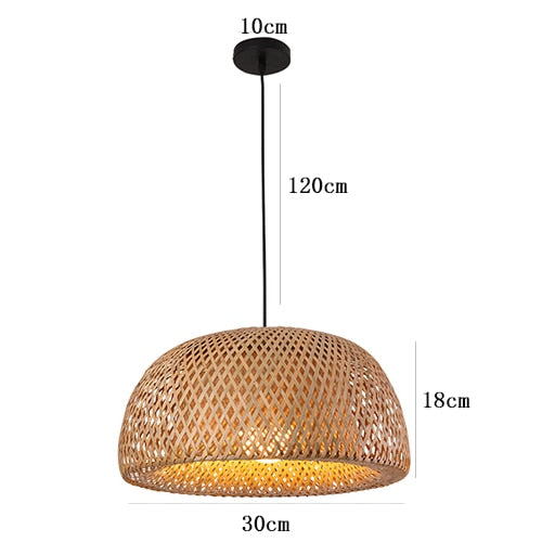 Bamboo Natural Rattan Wicker Hanging Lamp