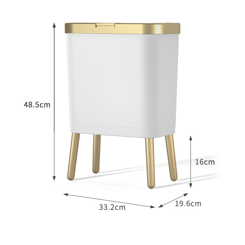 Large Capacity Trash Can With High Legs