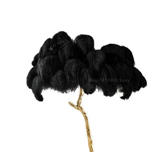 Ostrich Feather Standing Lamp