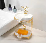 Luxury Double Soap Dish Decorated With Deer