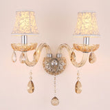 Crystal Bedside Brief Double Slider Wall Lamp