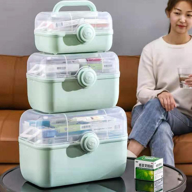 Large Capacity Family Medicine Organizer Box