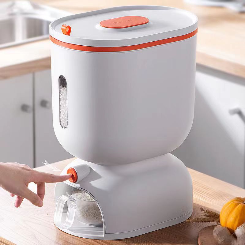 Automatic Grain Plastic Storage Box Kitchen Dispenser