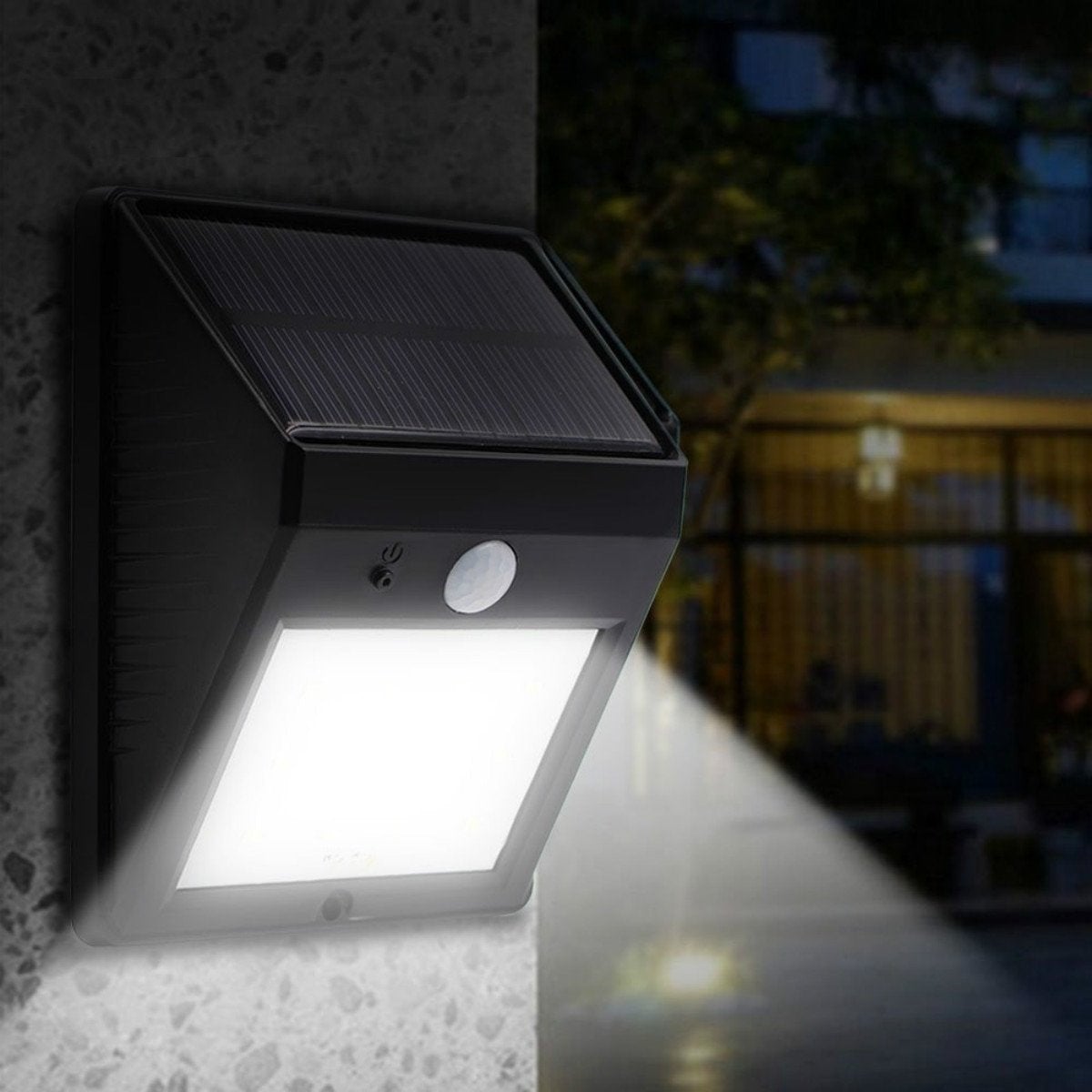 Solar Powered Motion Sensor Outdoor Light