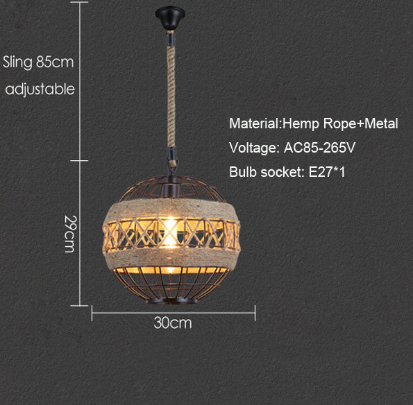 Loft Rural Retro Hemp Rope Lamp