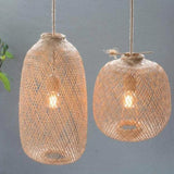 Compressable Bamboo Pendant Light