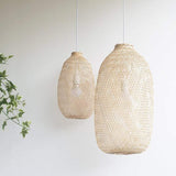 Compressable Bamboo Pendant Light