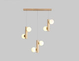 Modern Wooden Bulb Chandelier