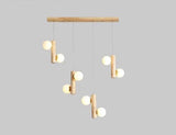 Modern Wooden Bulb Chandelier