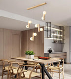 Modern Wooden Bulb Chandelier