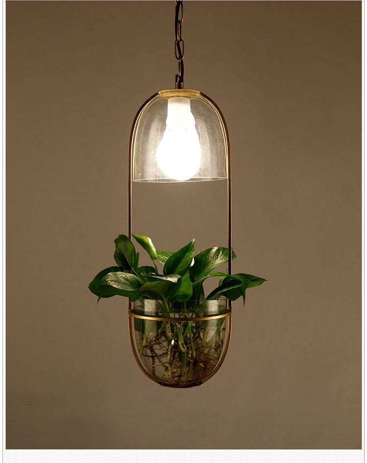 Modern Hanging Planter Lamp