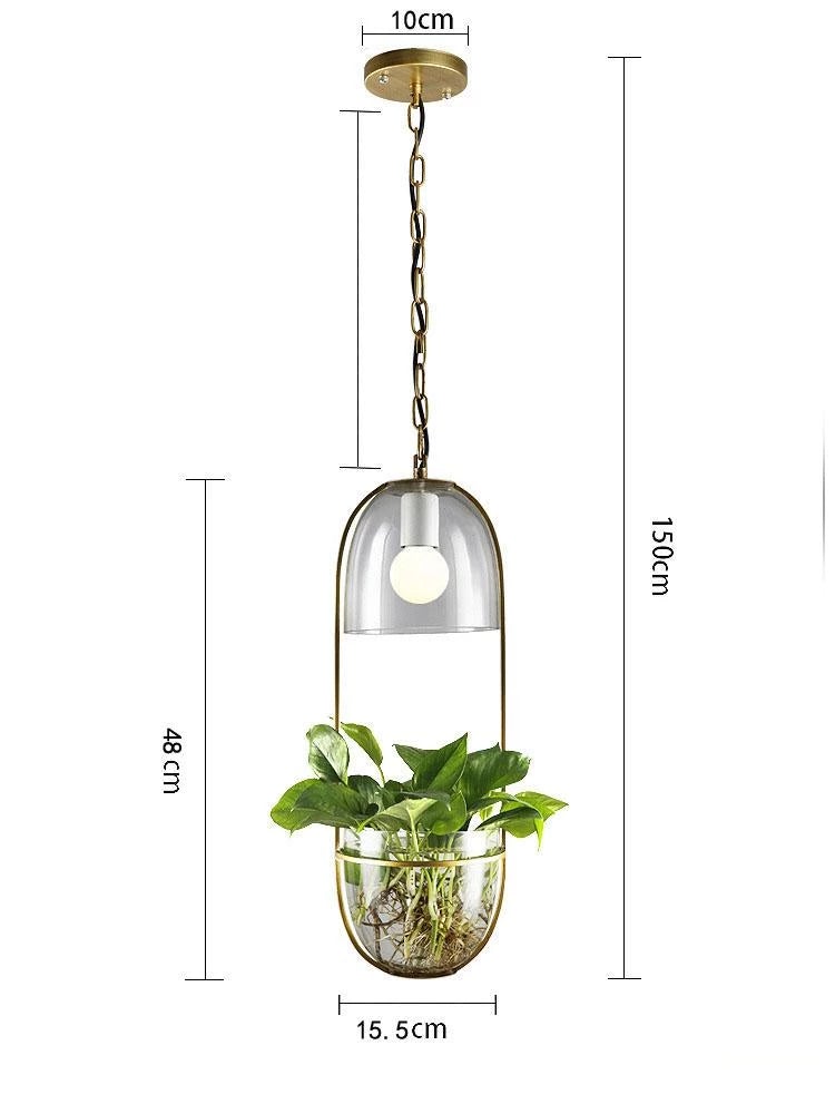 Modern Hanging Planter Lamp