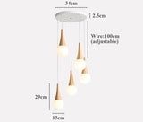 Nordic Three-Head LED Hanging Lights Bulbs