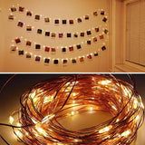 LED Fairy Light String with Photo Clips