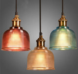 Retro European Color Glass Pendant Light