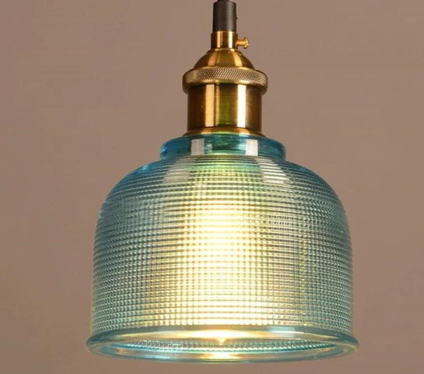 Retro European Color Glass Pendant Light