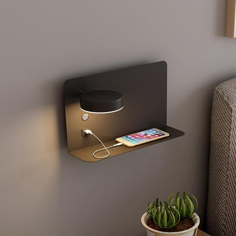 LED Bedside Wall Lamp USB Charger