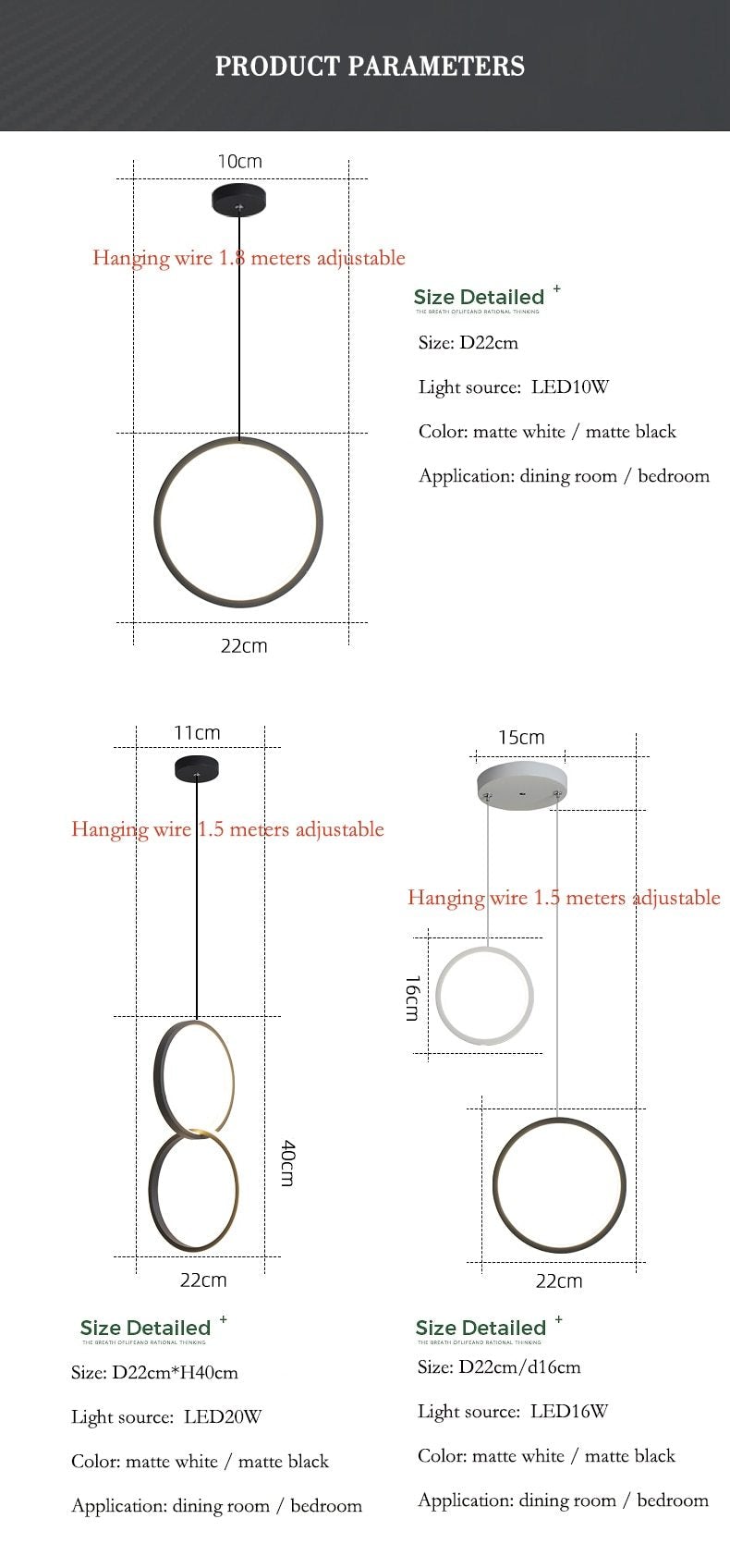 Circular LED Hanging Light