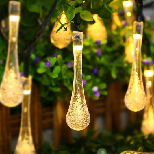 Solar Droplet Bulb String Light