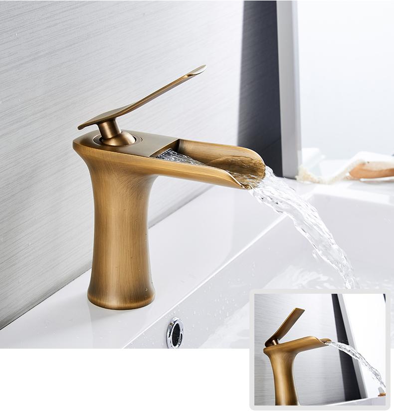 Waterfall Type Single Handle Basin Faucet