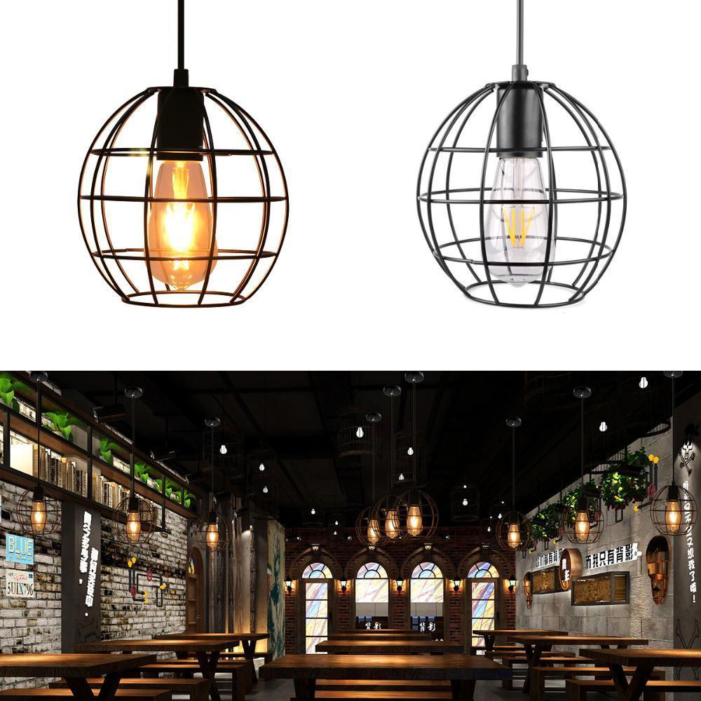 Spherical Hanging Cage Drop Ceiling Light