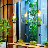 Modern Nordic Iron Pendant Planter Lamp