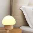 Wooden Base Mushroom Lamp