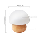 Wooden Base Mushroom Lamp