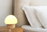 Wooden Base Mushroom Lamp